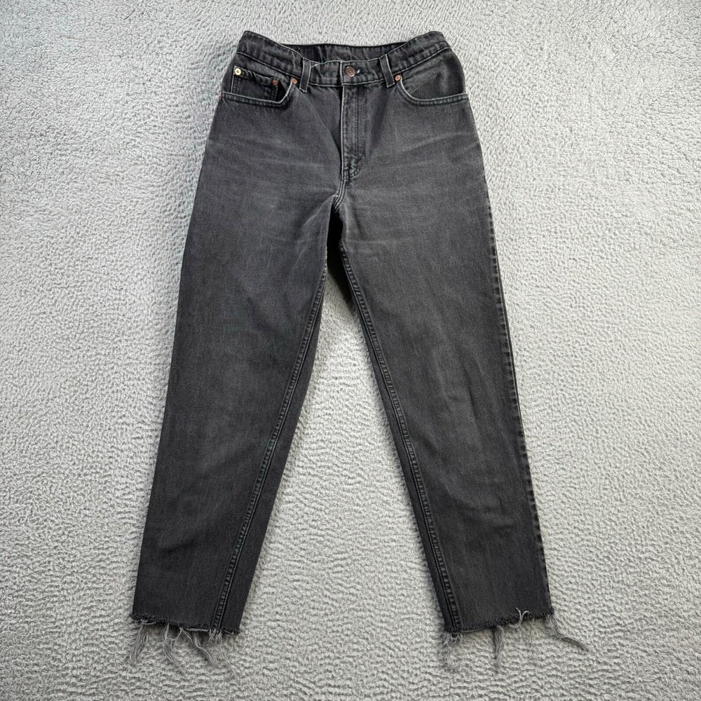 Vintage‎ Levis Jeans Womens 9 JR Faded Black 550 Relaxed Mom 90s 1996
